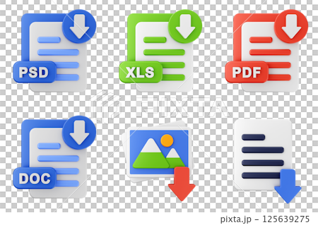 3d download data file media icon set bundle 3d download data file media icon set bundle 125639275