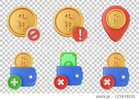 3d payment money finance transaction icon set bundle 3d payment money finance transaction icon set bundle 125639291