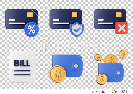 3d payment money finance transaction icon set bundle 3d payment money finance transaction icon set bundle 125639293