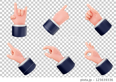 3d hand gesture icon set bundle 3d hand gesture icon set bundle 125639336