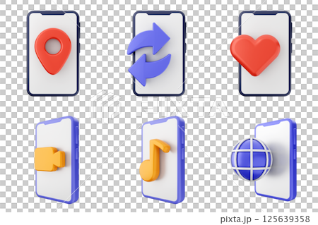 3d smartphone app icon set bundle 3d smartphone app icon set bundle 125639358