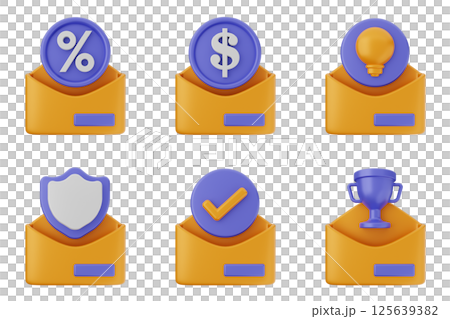 3d mail email message document envelope icon set bundle 3d mail email message document envelope icon set bundle 125639382