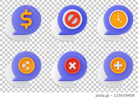 3d chat bubble message speech talk icon set bundle 3d chat bubble message speech talk icon set bundle 125639409