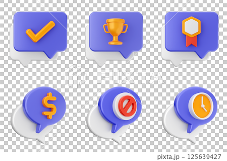 3d chat bubble message speech talk icon set bundle 3d chat bubble message speech talk icon set bundle 125639427