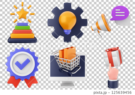 3d Search Engine Optimization icon set bundle 3d Search Engine Optimization icon set bundle 125639456