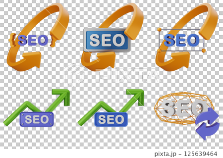 3d Search Engine Optimization icon set bundle 3d Search Engine Optimization icon set bundle 125639464