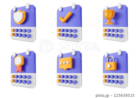 3d calendar time reminder schedule event icon set bundle 3d calendar time reminder schedule event icon set bundle 125639515