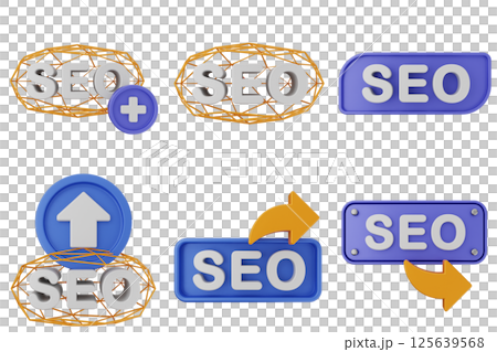 3d Search Engine Optimization icon set bundle 3d Search Engine Optimization icon set bundle 125639568
