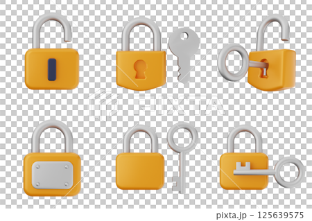 3d padlock secure safe key system private icon set bundle 3d padlock secure safe key system private icon set bundle 125639575