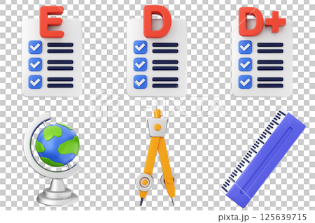 3d education icon set bundle 3d education icon set bundle 125639715