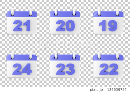3d calendar icon set bundle 125639735