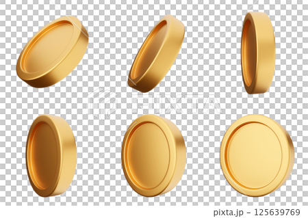 3d coin money currency finance payment investment icon set bundle 125639769