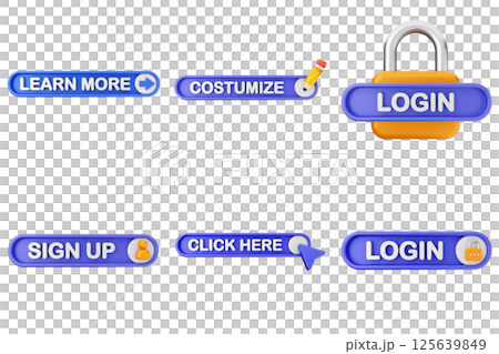 3d text box click button icon set bundle 3d text box click button icon set bundle 125639849