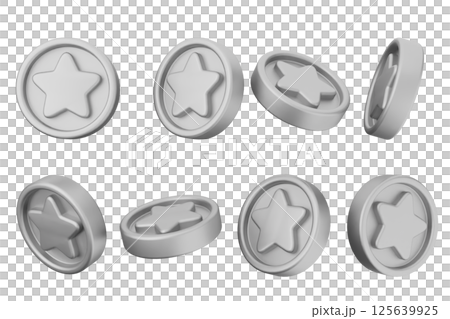 3d coins gold icon illustration 125639925