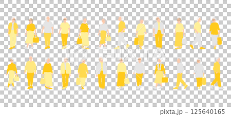 オシャレなシニアセットyellow 125640165