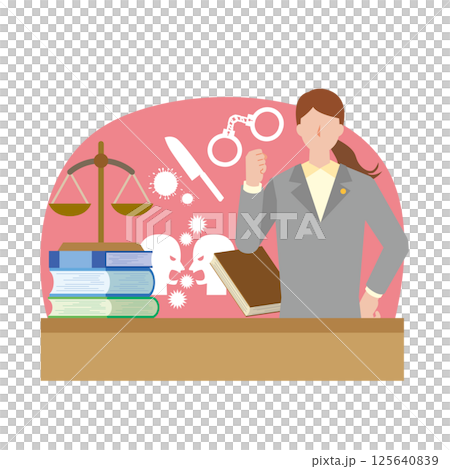 一位女律師的插圖 125640839