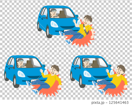 高齢者の自動車事故　歩行者の交通事故 125641463