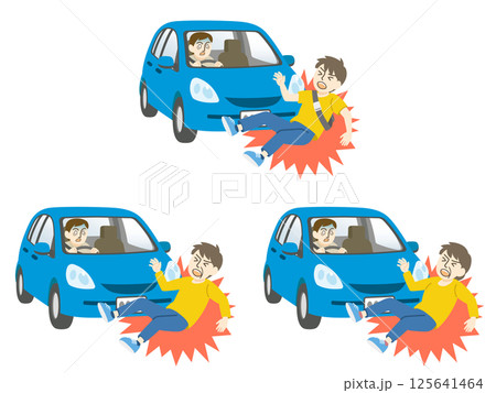 自動車事故　歩行者の交通事故 125641464