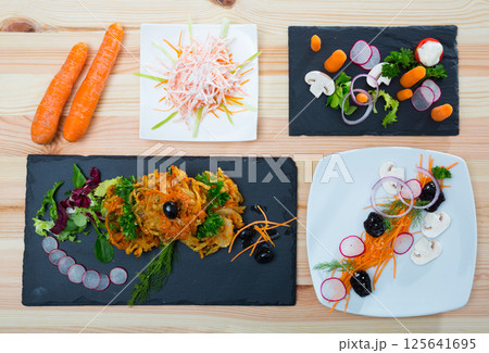 Collection of carrot meals Collection of carrot meals 125641695