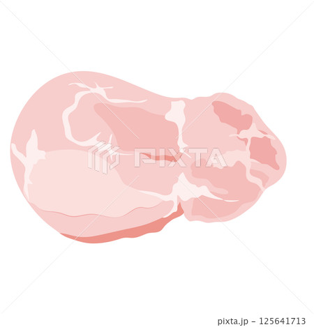 鶏もも肉のイラスト 125641713