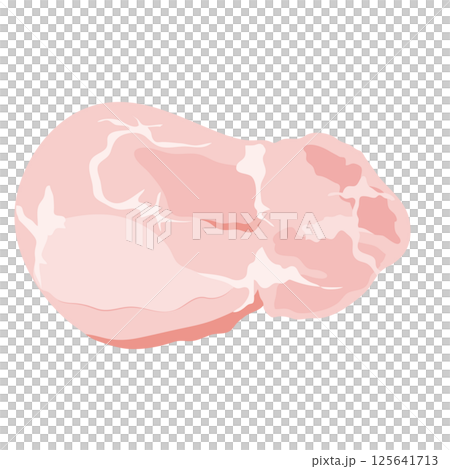 鶏もも肉のイラスト 125641713
