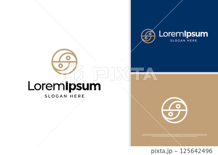 Teamwork logo, family care logo, medical care logo vector design template 125642496