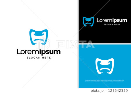Dental care illustration concept logo design template 125642539