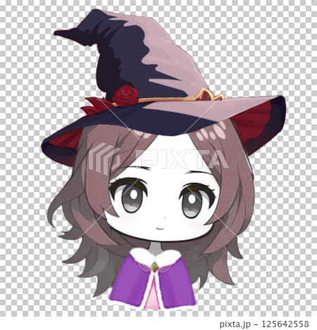 witch with red hat 125642558