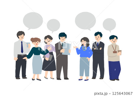 会話をする会社員のイラスト 125643067