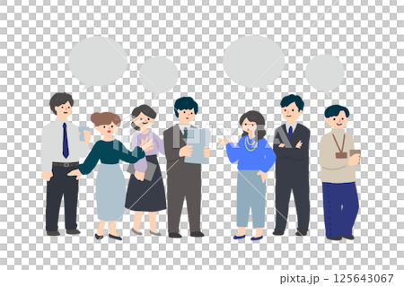 辦公室職員交談的插圖 125643067