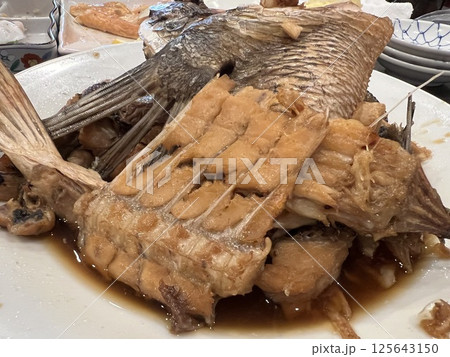 美味しそうな赤魚鯛の煮付け 125643150