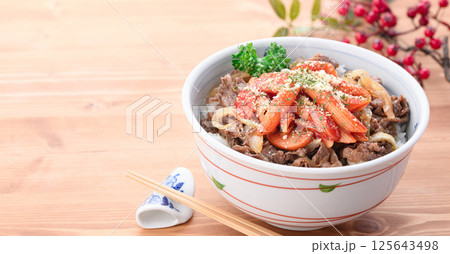ナポリタン牛丼 （ 洋風牛丼 ） 125643498