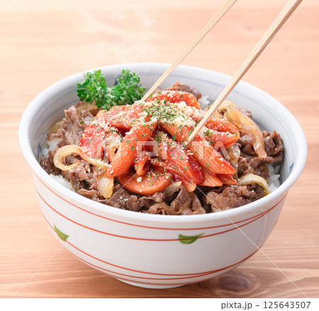 ナポリタン牛丼 （ 洋風牛丼 ） 125643507