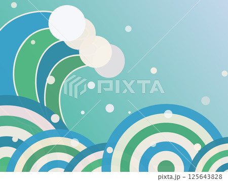 波の背景画像 125643828