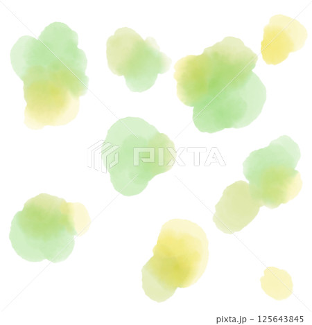 黄色と黄緑の水彩背景イラスト 黄色と黄緑の水彩背景イラスト 125643845