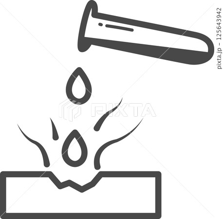 Corrosive substances illustration for coloring. 125643942