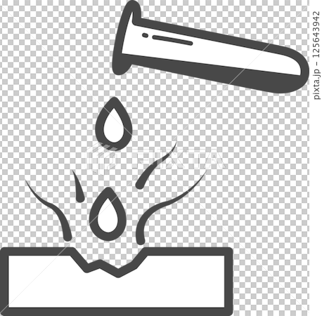 Corrosive substances illustration for coloring. 125643942