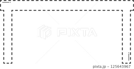 Dotted line of home furniture. Table. Dotted line of home furniture. Table. 125643967
