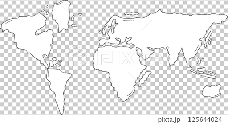 World map illustration for coloring. World map illustration for coloring. 125644024