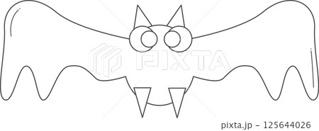Bat illustration for coloring. Bat illustration for coloring. 125644026