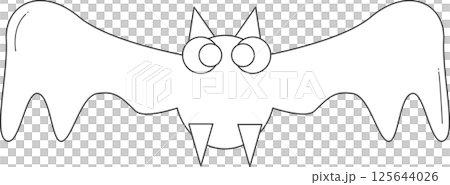 Bat illustration for coloring. Bat illustration for coloring. 125644026