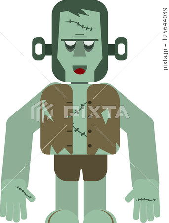Frankenstein illustration in flat design. Frankenstein illustration in flat design. 125644039