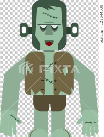 Frankenstein illustration in flat design. Frankenstein illustration in flat design. 125644039