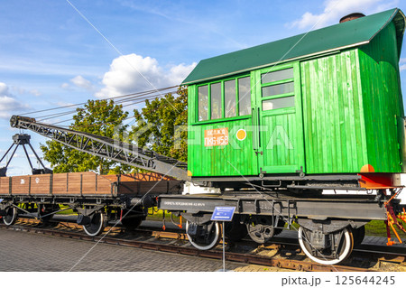 Classic vintage retro train trains steam locomotive locomotives in Belarus. Classic vintage retro train trains steam locomotive locomotives in Belarus. 125644245