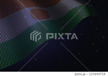 Niger digital flag made of dots over a starry background Niger digital flag made of dots over a starry background 125644719