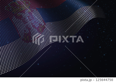Serbia digital flag made of dots over a starry background Serbia digital flag made of dots over a starry background 125644750
