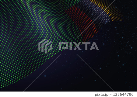 Zambia digital flag made of dots over a starry background 125644796