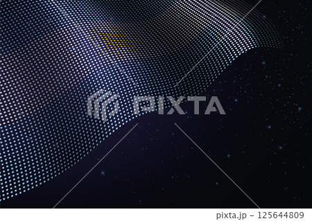 Argentina digital flag made of dots over a starry background 125644809