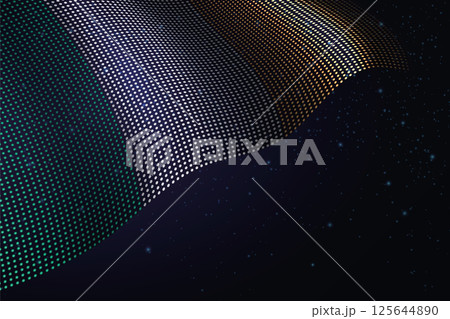 Ireland digital flag made of dots over a starry background Ireland digital flag made of dots over a starry background 125644890