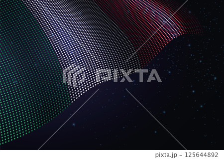 Italy digital flag made of dots over a starry background 125644892
